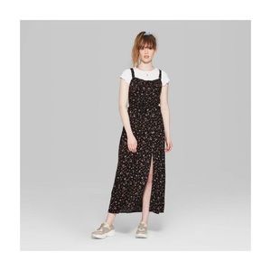 Wild Fable - Scoop Neck Black Floral Maxi Dress